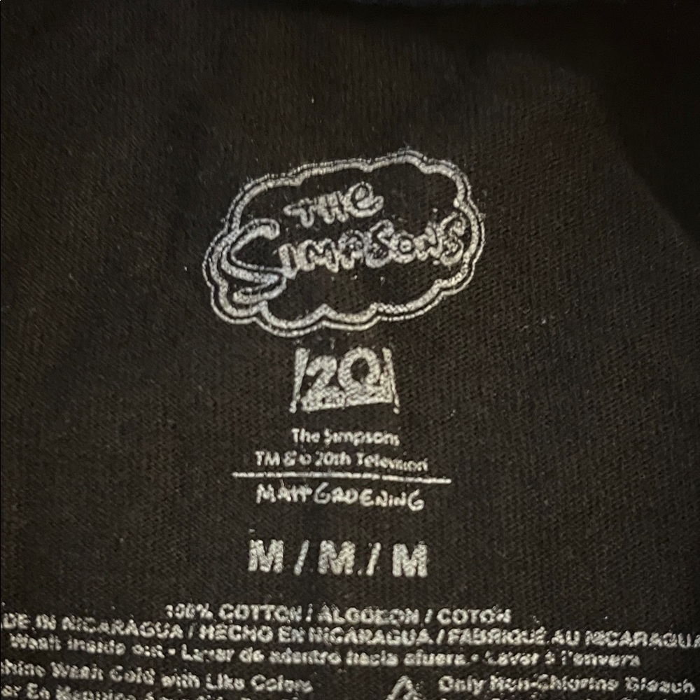 The Simpsons Skeleton Family Graphic Black T-Shirt - Picture 2 of 3